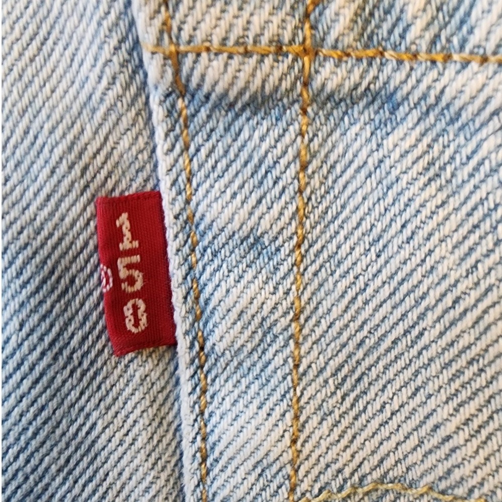 🎉Levis 501 150th Anniversary Edition Light Distressed Floral Patch Jeans. Y2K